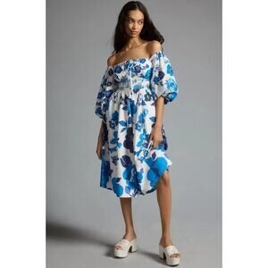 Anthropologie Tracy Reese Floral Off-The-Shoulder Dress - New XSP